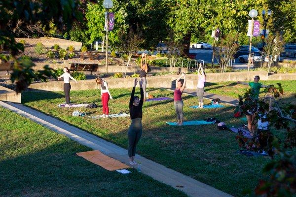 Our breath centered yoga classes will help support a healthy mind and body. All are welcome.