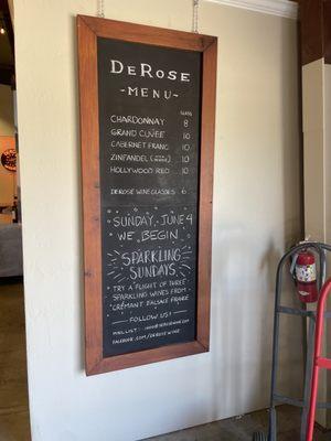 Derose menu