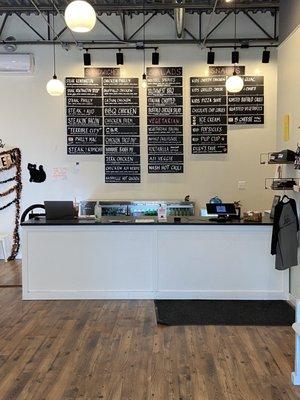 Front Counter and menu board