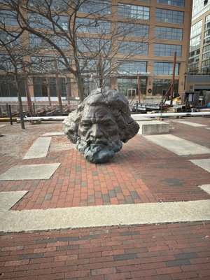 Head sculpture of Frederick Douglas