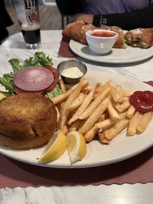 Crab Cake Sandwich & the BEST hot fries!!!