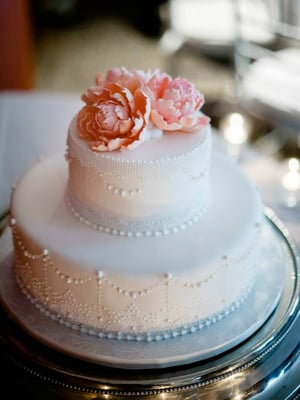 Lace Cake with Sugar Flowers