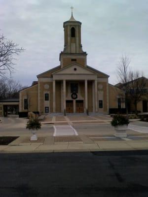 Church exterior from across Clay Street