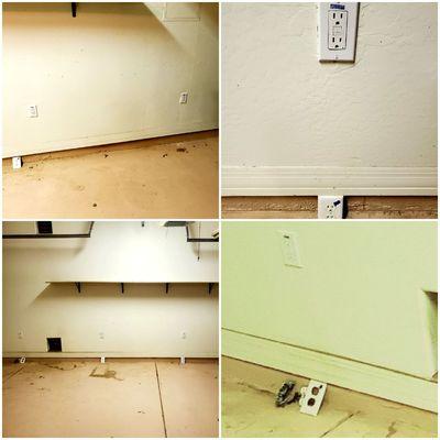 Replace normal receptacles with GFCI receptacles in garage.