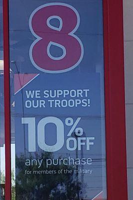 10% Military discount