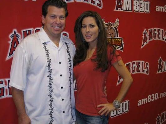 Fred Solomon and Kerri Kasem at the radio station.