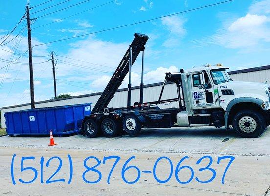 Lean with rock with roll-off dumpsters for rent! 20, 30, & 40 yard call now! 
 #renovation #reno #DIY #portablerestrooms #cityofaustin