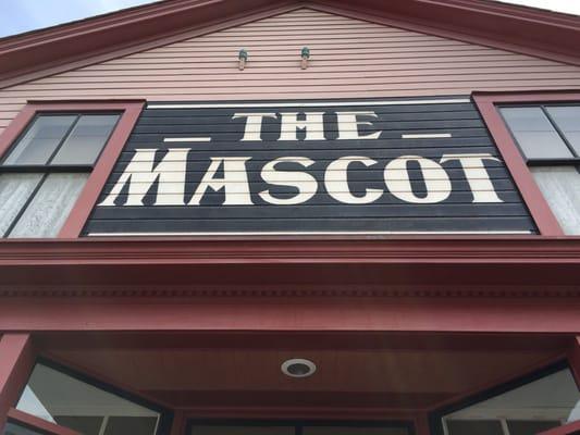 The Mascot Saloon sign in Skagway