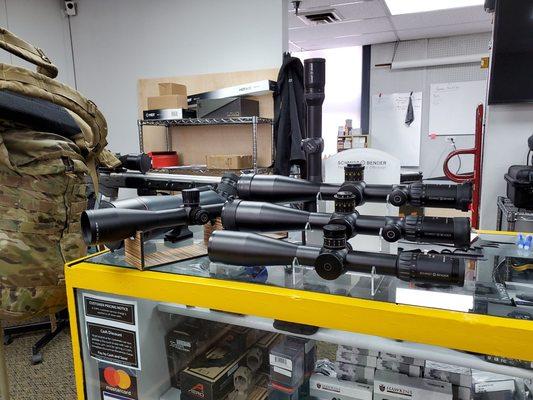 Great selection of scopes in stock from Schmidt and Bender and Athlon, giving you options for budgets large and small.