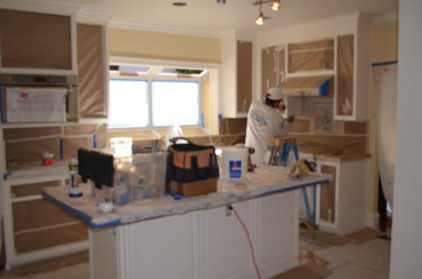 Interior kitchen prep. Before.