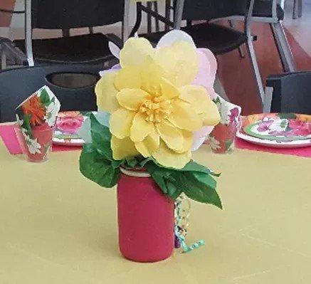 Flower themed center piece