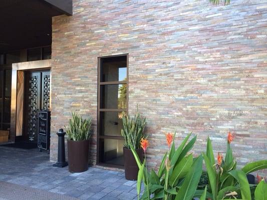 Natural Ledgestone Baltic panels installed on new entrance