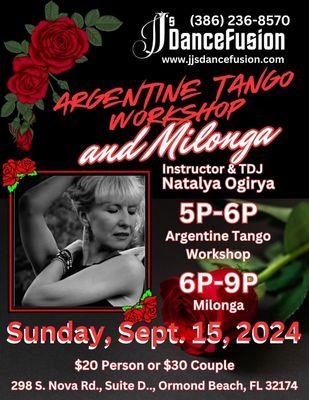 Beautiful Argentine Tango at JJ's Dance Fusion Ormond Beach!