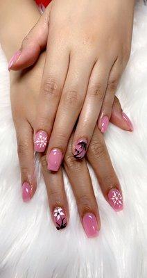 Powder dip nail design