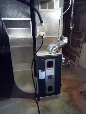 This is the new furnace installed by Gartman Mechanical on Tuesday 12/21/2021