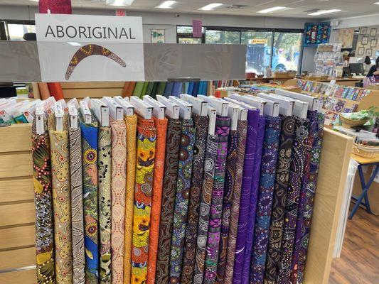 Authentic Australian Aboriginal designed fabric