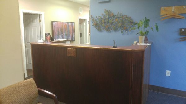 Reception desk.