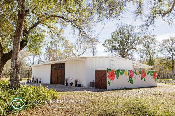 Modern Rustic Barn & Flower Mural