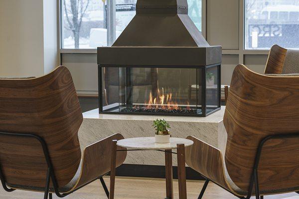 360 Fireplace by Element4: Installed in Flour Bakery, Cambridge MA