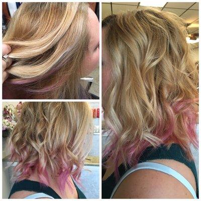 Balayage and pink!