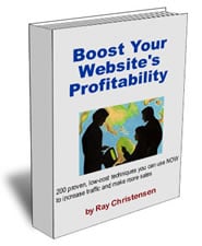 Webmaster Ray is author of "Boost Your Website's Profitability: 200 proven, low-cost techniques you can use NOW"