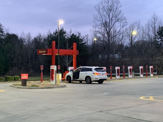 Tesla EV charging stations