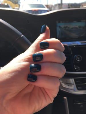 Gel fill in with Ski Teal We Drop by OPI