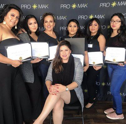 Makeup course graduation