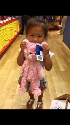 She picked a pink bear