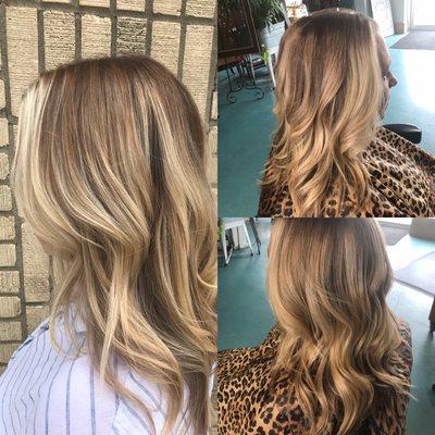 Toned down the blonde with a reverse balayage!