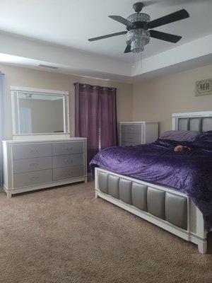 5 piece bedroom set with LED lights