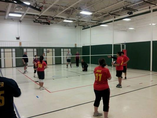 Indoor coed Volleyball court div A.