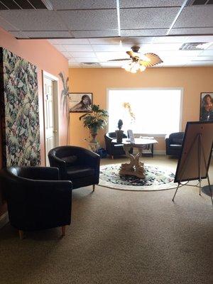 One of our shared waiting area with Caribean tanning salon.