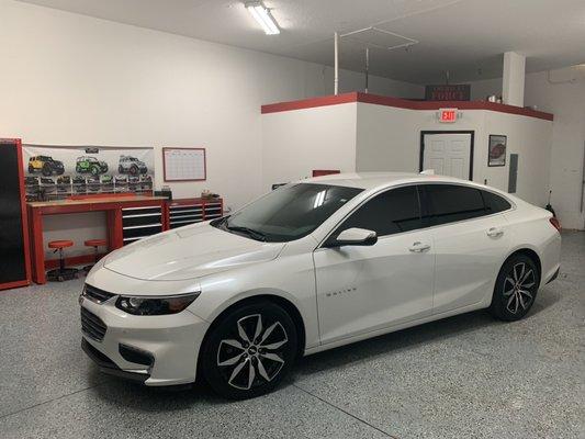 2019 Chevrolet Malibu completed in 05% Global HP window tint.