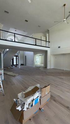 Interior painting and flooring installation