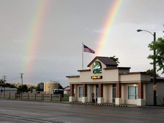 Beautiful rainbow photo sent to us by a customer named Noah!