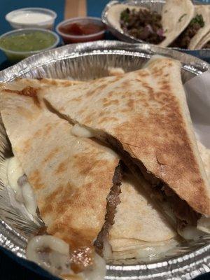 Carnitas Quesadilla - $14