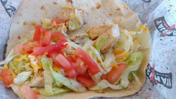 Soft chicken taco