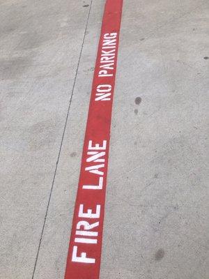 Fire Lane striping and stenciling