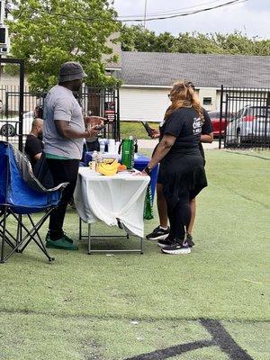 There are vendor opportunities on most days the gym is open. This was a financial literacy month event sponsored by The L1 Foundation.