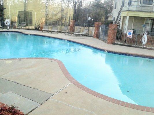 Pool in winter, frozen