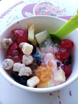 Yum! Mix and match froyo+toppings of your choice!