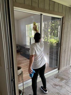 We also clean those sliding glass doors that makes your view looking the best.