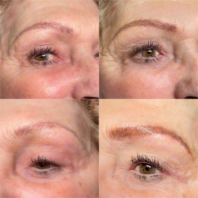 Before & After Microblading touch-up