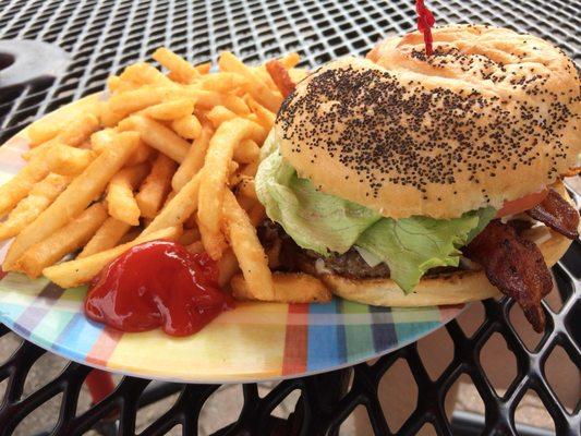 Burger and Fries ($13)