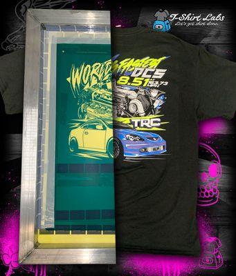 World's Fastest DC5 Acura Custom T-Shirt for That Racing Channel.