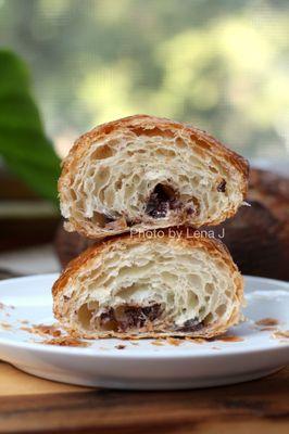 Inside of Chocolate Croissant ($4.35) - good! My favorite of the pastries I've tried here.