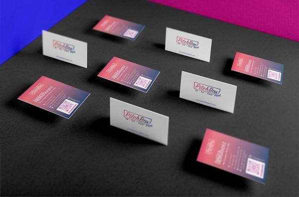 Designed & Printed by PitchBox Print -
 Company business card with silk laminate for soft, satin touch