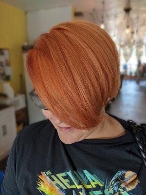 Copper tone hair color!