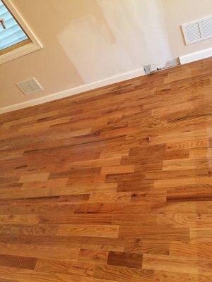 Hard wood floor installation